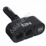 Разветвитель прикуривателя, 2 выхода +2 USB, 60 W, 2.1А, 12/24В, пластик NG Разветвитель прикуривателя, 2 выхода +2 USB, 60 W, 2.1А, 12/24В, пластик NG