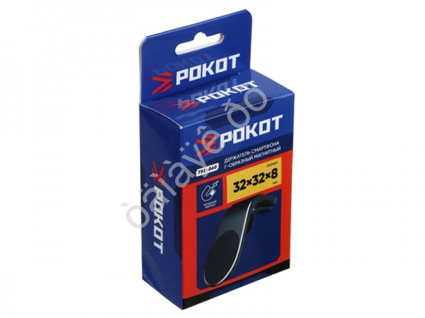 Держатель телефона Г-образный, магнитный на дефлектор, РОКОТ Держатель телефона Г-образный, магнитный на дефлектор, РОКОТ