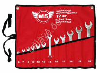 Набор комбинир. ключей 12пр.(6-24мм) в сумке М5_