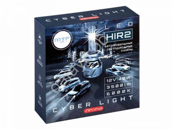Светодиодные лампы MTF Light серия CYBER LIGHT MINI HIR2(9012), 12V, 45W, 3750LM, 6000K, кулер, к-т