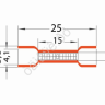 Соединительная гильза 26 мм термоусадка  0,5-1,5мм2 (100шт)