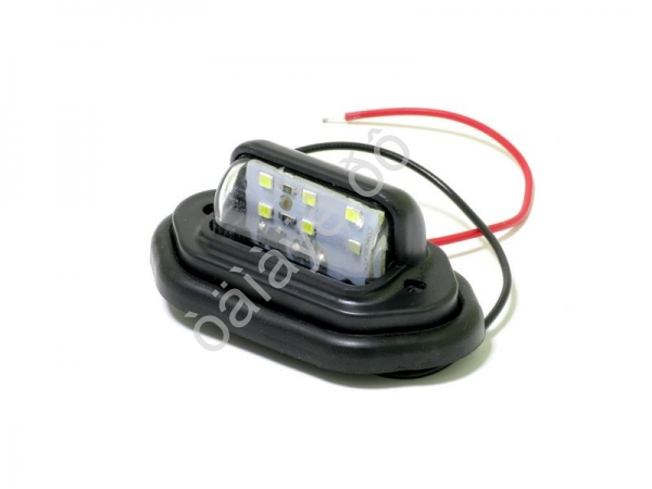 Подсветка номера 6 LED 12-30v 50мм черная (к-т 2шт)