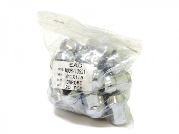 Гайка М12*1,50*35, конус, ключ 21, хром /1/20_ Гайка М12*1,50*35, конус, ключ 21, хром /1/20_