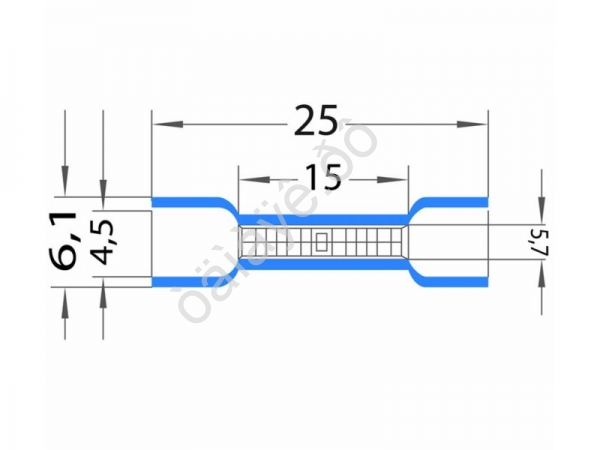 Соединительная гильза 26 мм термоусадка 1,5-2,5мм2 (100шт)