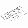 Соединительная гильза 26 мм термоусадка 1,5-2,5мм2 (100шт)