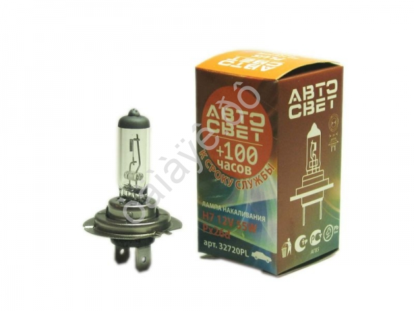 Лампа АВТОСВЕТ H7 12V-55W Рх26d /10/100