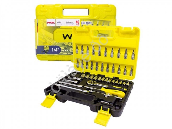 Набор инструмента 46пр. 1/4'(6-гран.)(4-14мм) WMC TOOLS