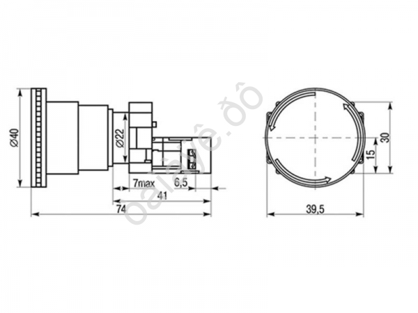 Кнопка XB2-BS грибок красная NC Кнопка XB2-BS грибок красная NC