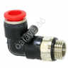Фитинг пластик PU угловой 1/4 х 8 mm наруж. резьба