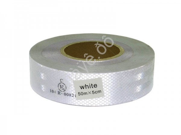 Лента светоотражающая 50м белая