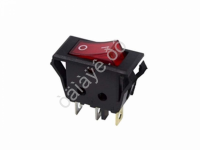 Выключатель клавишный 250V 15А (3с) ON-OFF красный с подсветкой (RWB-413, SC-788) REXANT