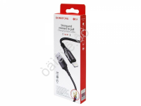 Дата-кабель Lightning USB / Iphone 1 м, 2,4А, черный BX54 Borofone