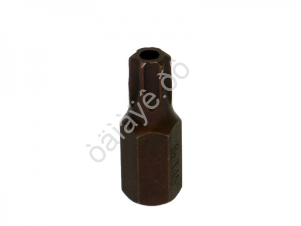 Бита Т45 TORX, 6 лучей, L=30mm с отверстием МАЯКАВТО™ 1/10/80/800_ Бита Т45 TORX, 6 лучей, L=30mm с отверстием МАЯКАВТО™ 1/10/80/800_