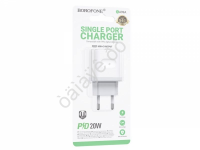 СЗУ 220В, USB-C PD 20 W, белый BOROFONE модель BA99A