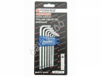 Ключи Г-образные TORX экстра длинные, набор 7пр.(0Н,5Н,Т20Н,Т25Н,Т27Н,Т0Н,Т40Н-с Forsage Ключи Г-образные TORX экстра длинные, набор 7пр.(0Н,5Н,Т20Н,Т25Н,Т27Н,Т0Н,Т40Н-с Forsage