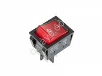 Выключатель клавишный 250V 30А (4с) ON-OFF красный с подсветкой (RWB-502)  REXANT