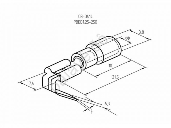 Клемма с изол. 7.4 (М) REXANT (100шт) Клемма с изол. 7.4 (М) REXANT (100шт)