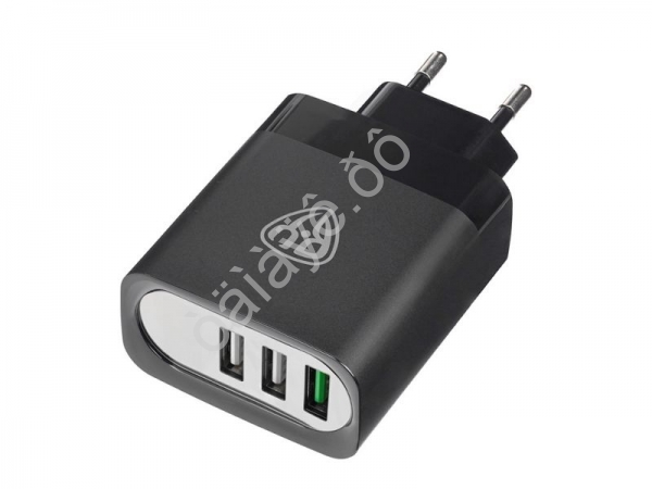 СЗУ 220В, Максимум, быстрая зарядка QC3.0, 3xUSB, 30 Вт, черный BY