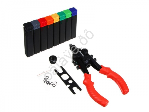 Заклёпочник двуручный для вытяжных и резьбовых заклёпок, насадки: 2.4,3.2,4.0,4.8,6.4мм, ЕРМАК