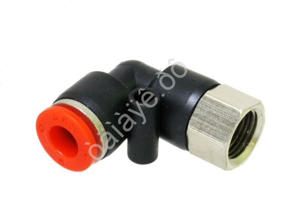 Фитинг цанговый пластик PU угловой 1/8 х 6 mm внутр. резьба